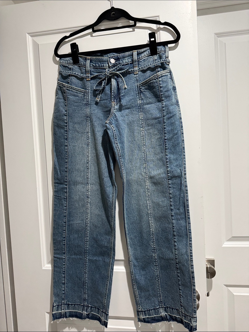 GAP Wide-Leg Light Blue Women’s Jeans with Tie Waist NEW no tag
